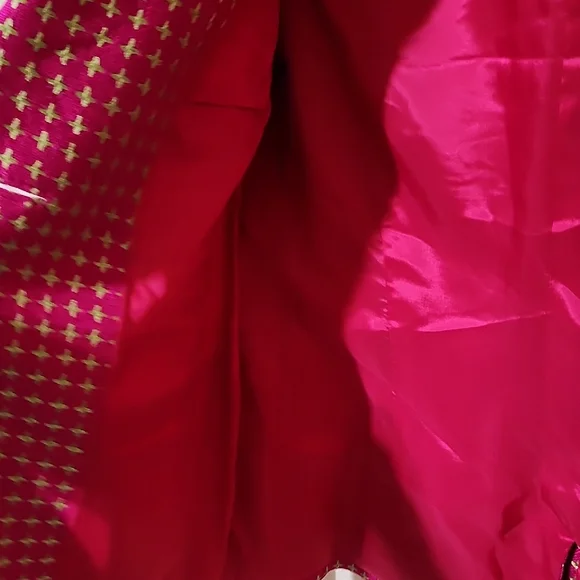 Vibrant Pink Gingham Blazer Tailored Fit - Picture 5 of 11